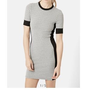 Topshop Geometric Print Bodycon Dress - US 8